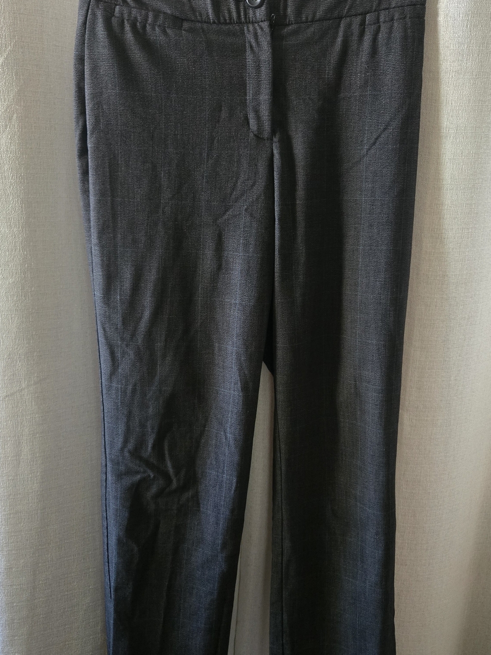 JM Collection Charcoal Straight-Leg Trousers